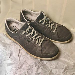 MEPHISTO Grey Genuine Leather Sneakers